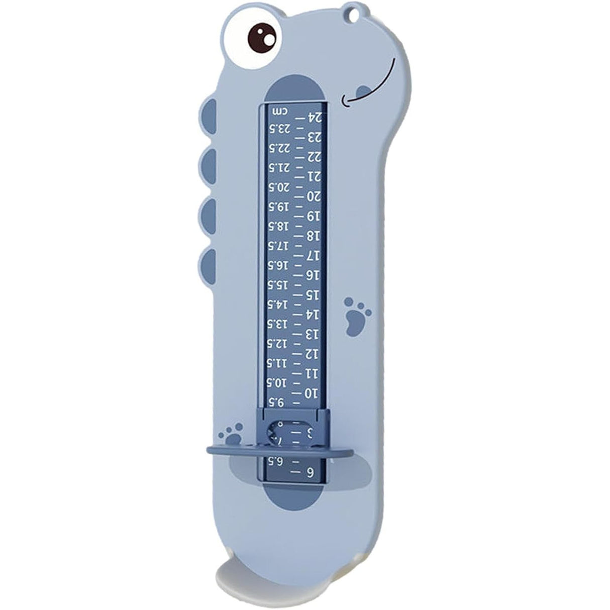Dispozitiv de Masurat Talpa Piciorului pentru Bebelusi, Vivimall, 9-24, Model Dinozaur, Albastru