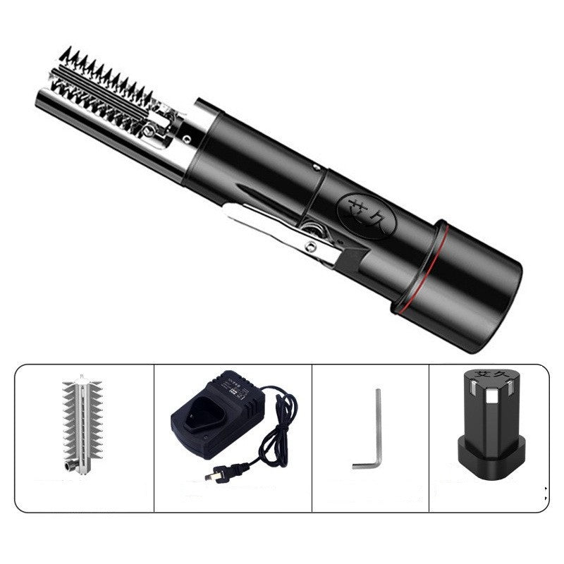 Dispozitiv Electric de Curatare Solzi Peste, Flippy, din Otel Inoxidabil, 28 x 5 cm, Negru - vivimall.ro