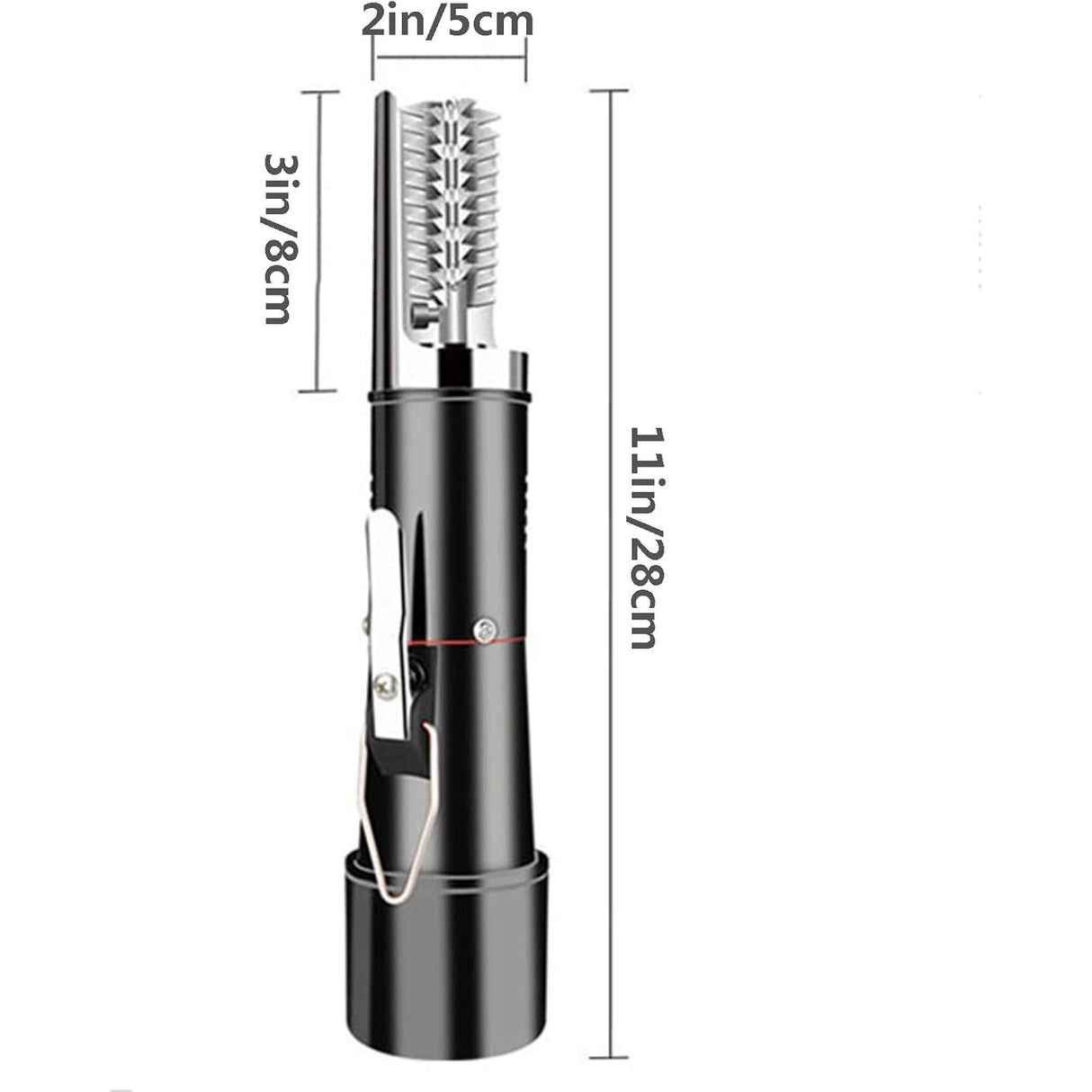Dispozitiv Electric de Curatare Solzi Peste, Flippy, din Otel Inoxidabil, 28 x 5 cm, Negru - vivimall.ro