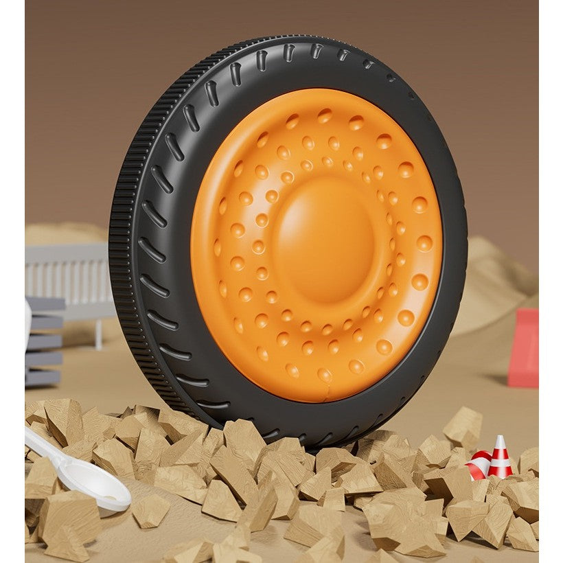 Excavator Electric, Flippy, pe 4 Roti Antiderapante, cu Telecomanda, Brat Controlat Electric, cu Telecomanda, +2 Ani, Portocaliu