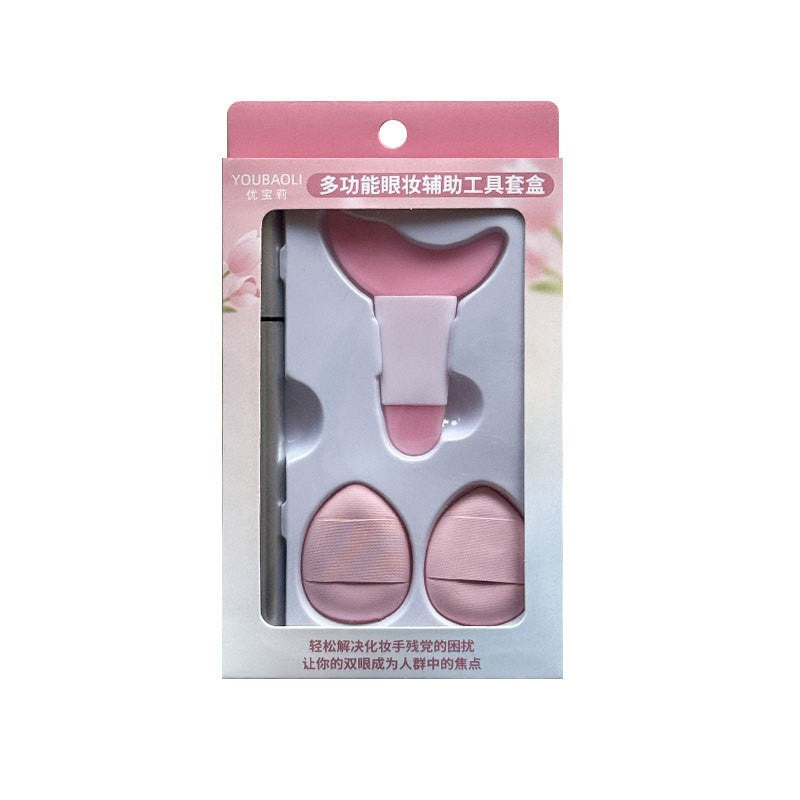 Kit de Aplicare Tus, Vivimall, pentru Incepatori, Accesoriu Machiaj, 4 Produse, Tus Impermeabil, Negru, Cutie Roz - vivimall.ro