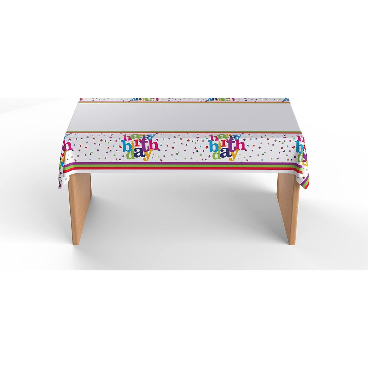 Fata de Masa Dreptunghiulara, Vivimall, Colectia Happy Birthday, 180 x 108 cm, din Plastic PE, Impermeabila, Multicolor