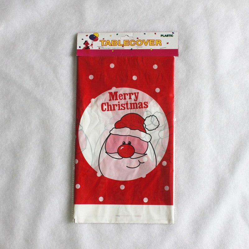 Fata De Masa Dreptunghiulara Pvc, 2.5 Mm Grosime, Imprimeu Mos Craciun, Potrivit Pentru Craciun, Utilizare Multipla - vivimall.ro