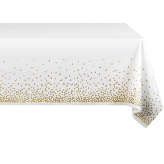 Fata De Masa, Din Peva, Imprimeu Buline, Impermeabila, Fara Pete, Curatare Rapida, Crem - vivimall.ro