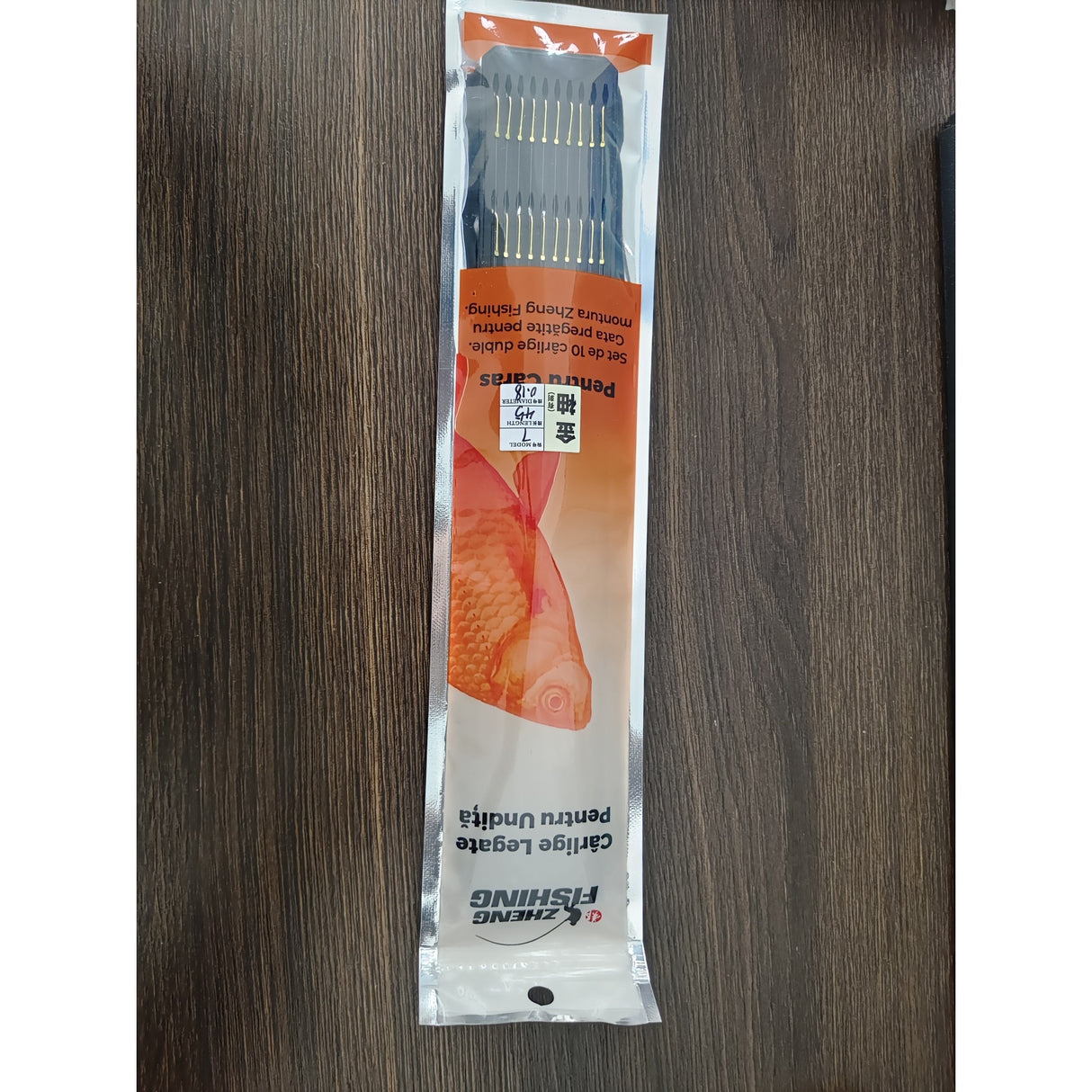 Set 10 Carlige de Pescuit, Flippy, Legate, Duble, Diametru 0.18 mm, 45 cm - vivimall.ro