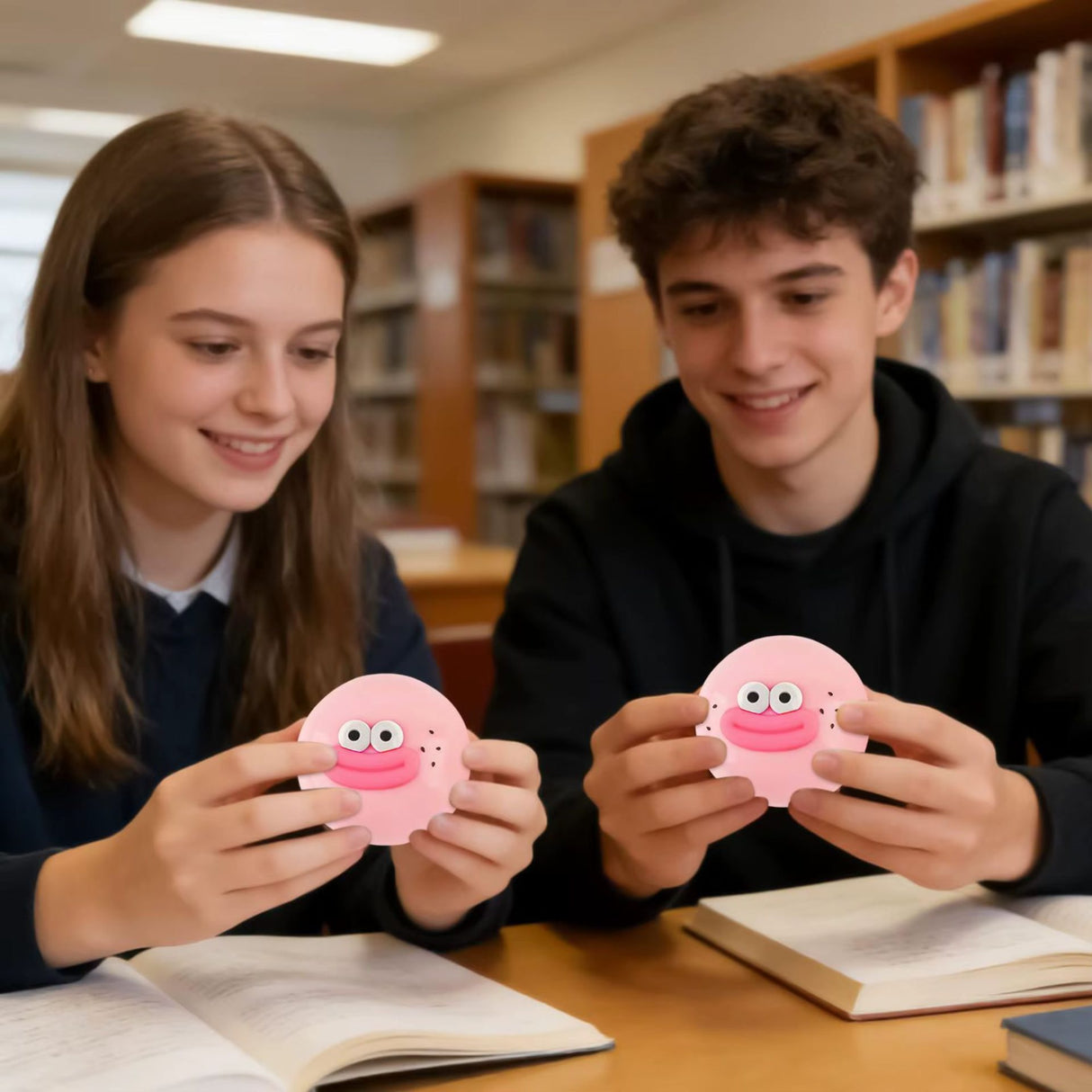 Jucărie antistres squishy Flippy pentru copii și adulți, ambalaj și detalii produs