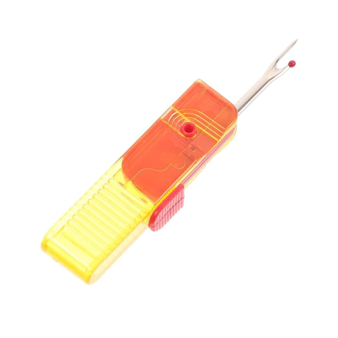 Dispozitiv pentru Descusut, Flippy, Taietor de Etichete, 1.7 x 7 cm, Pliabil, din Plastic, Rosu/Galben