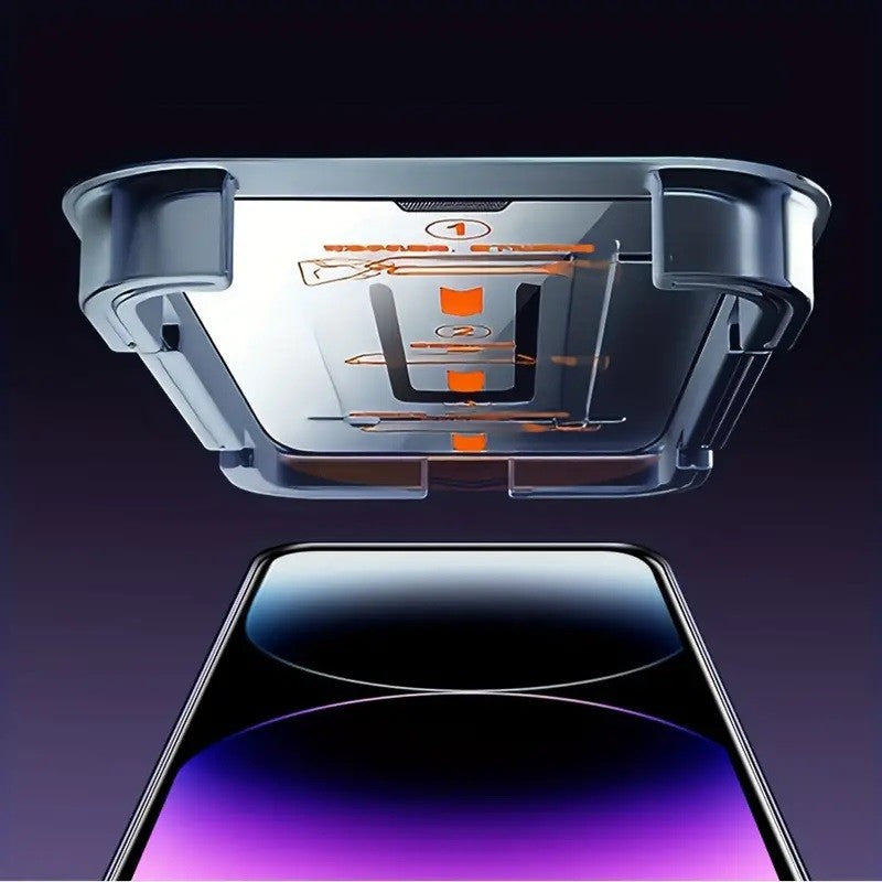 Folie Tempered Glass iPhone 15, tratament anti-amprentă și oleofob, ecran curat