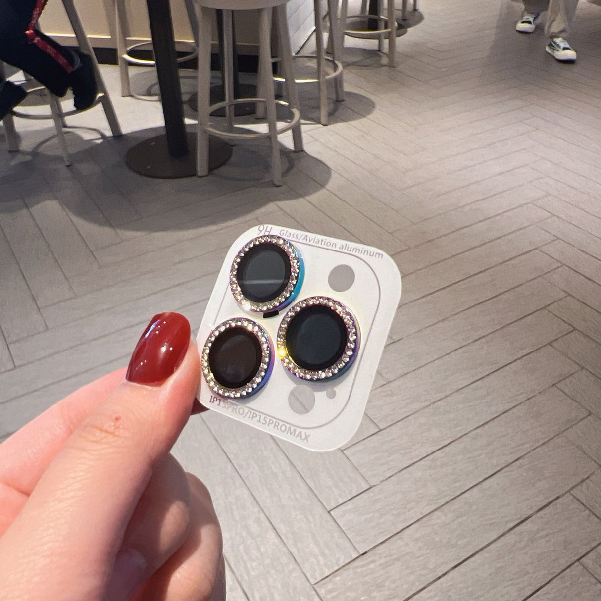 Folie de Protectie pentru Camera, Flippy, pentru iPhone 15 Pro, Tempered Glass cu Pietricele, HD, Multicolor - vivimall.ro