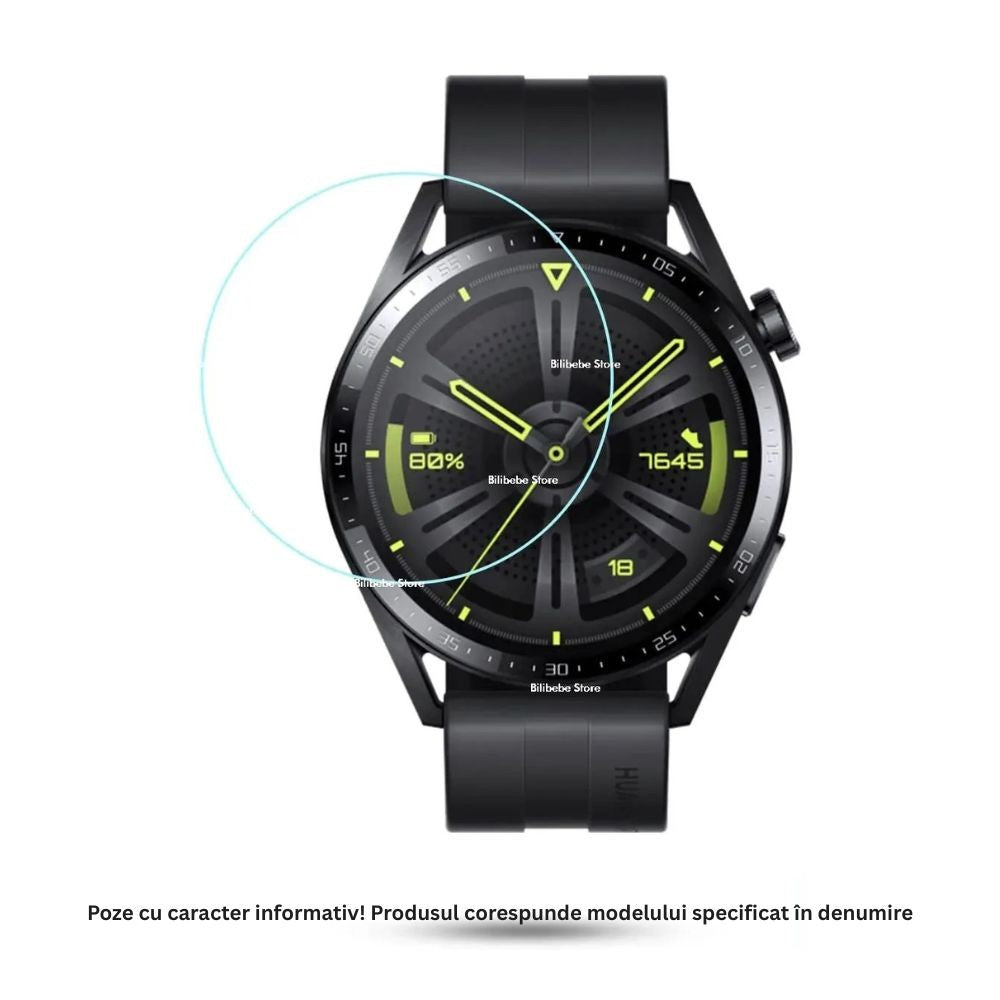 Folie de protectie, Vivimall, Pentru Huawei Watch GT4 41MM, Sticla Securizata 2.5 D , Transparent - vivimall.ro