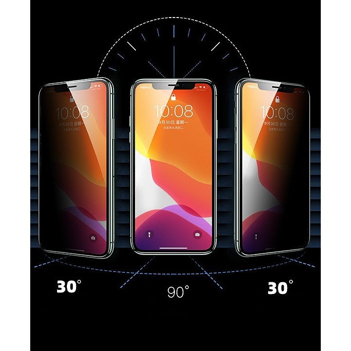 Folie de protecție iPhone 15 PMMA, unghi confidențialitate 30°, efect vizual lateral blocat