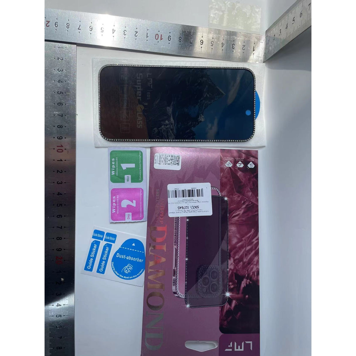 Folie de Protectie, Vivimall, pentru iPhone 15, Privacy Tempered Glass cu Pietricele, ESD, HD, Transparent - vivimall.ro