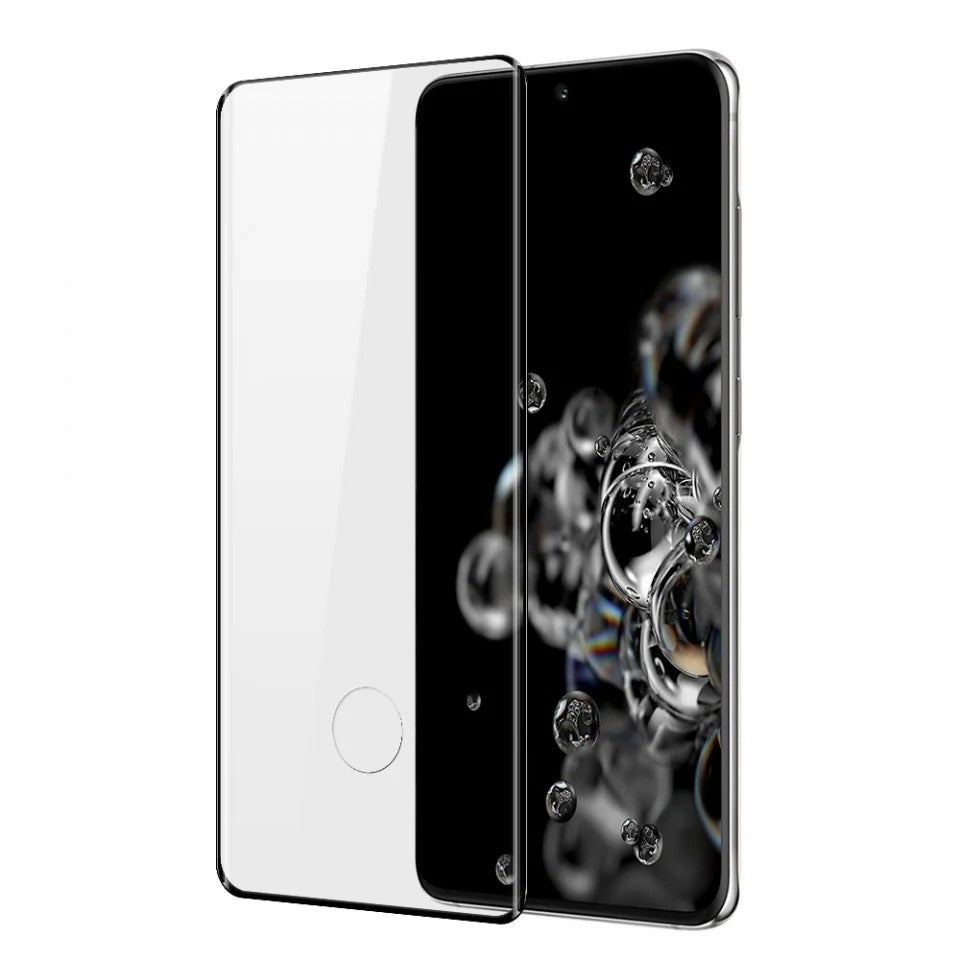 Folie de protectie Full Glue Sticla securizata Curbata pentru Samsung Galaxy S20 Plus Negru - vivimall.ro