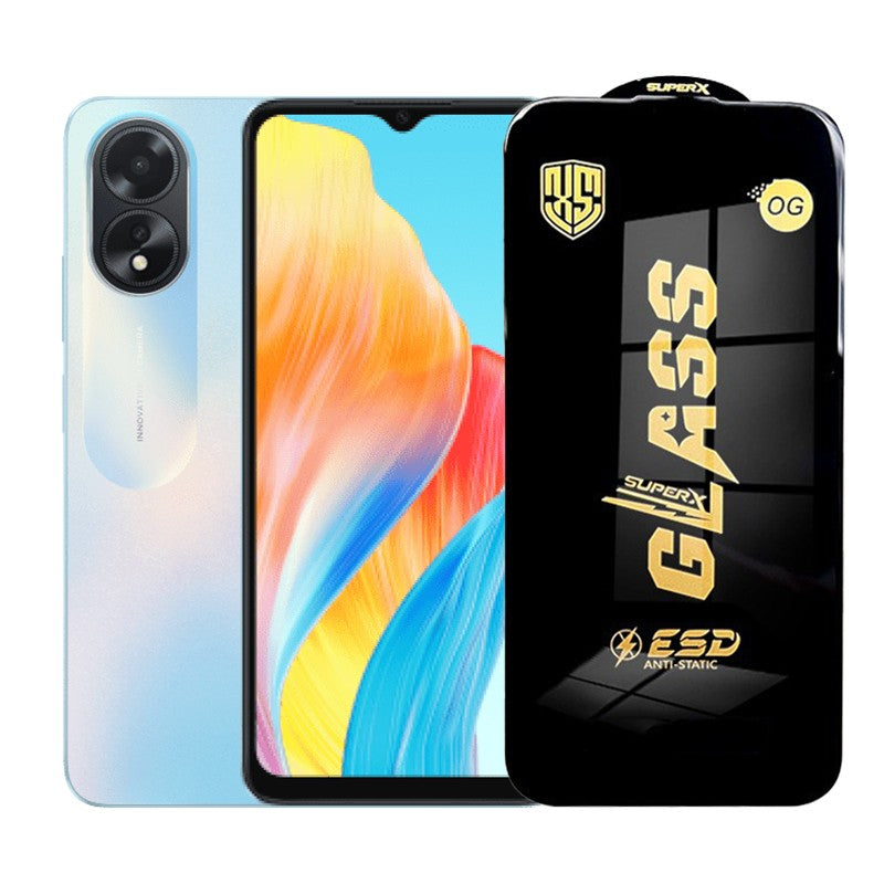 Folie de Protectie pentru Oppo A18, Flippy, Sticla Securizata ESD, Margini Negre, Rezistenta la Zgirieturi, Antistatica, 0.35 mm, Transparenta - vivimall.ro