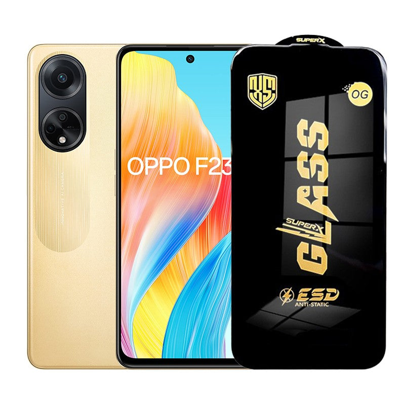 Folie de Protectie pentru Oppo F23, Flippy, Sticla Securizata ESD, Margini Negre, Rezistenta la Zgirieturi, Antistatica, 0.35 mm, Transparenta - vivimall.ro