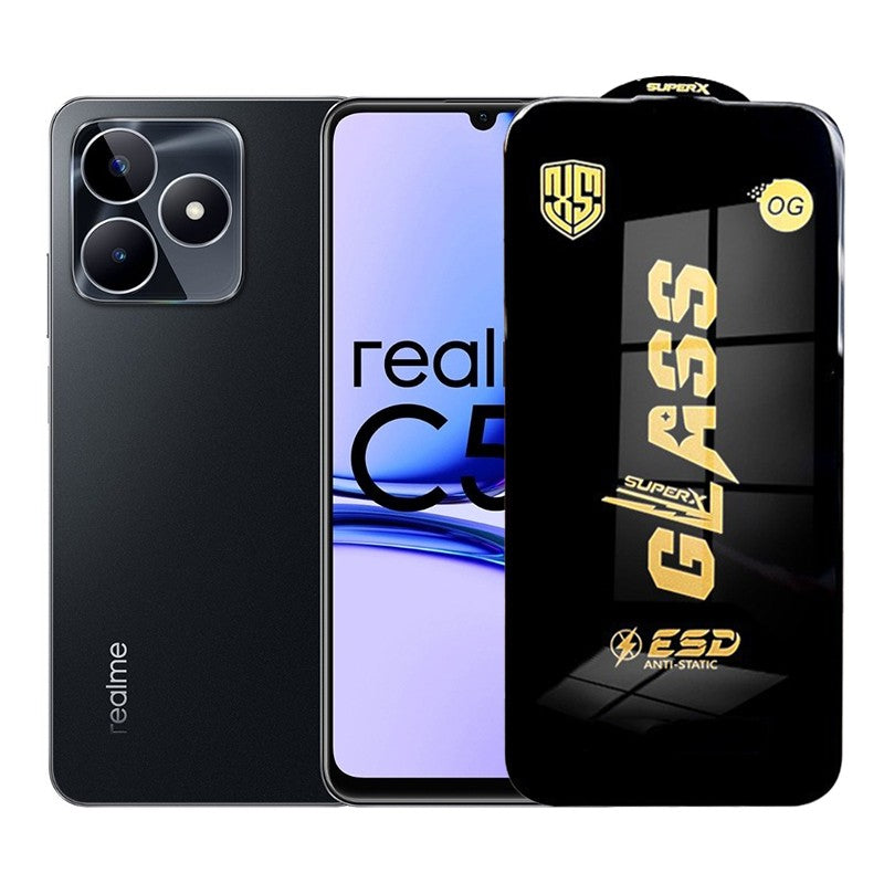 Folie de Protectie pentru Realme C53, Flippy, Sticla Securizata ESD, Margini Negre, Rezistenta la Zgirieturi, Antistatica, 0.35 mm, Transparenta - vivimall.ro