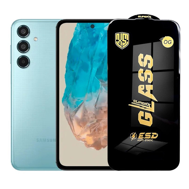 Folie de Protectie pentru Samsung Galaxy M35, Vivimall, Sticla Securizata ESD, Margini Negre, Rezistenta la Zgirieturi, Antistatica, 0.35 mm, Transparenta - vivimall.ro