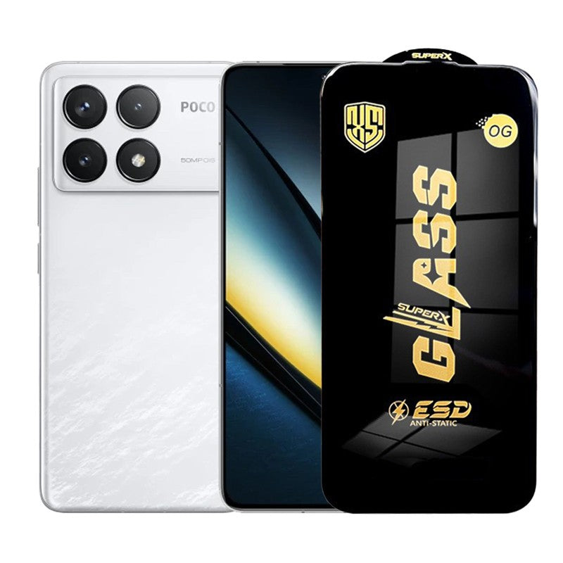 Folie de Protectie pentru Xiaomi Poco F6 Pro, Vivimall, Sticla Securizata ESD, Margini Negre, Rezistenta la Zgirieturi, Antistatica, 0.35 mm, Transparenta - vivimall.ro