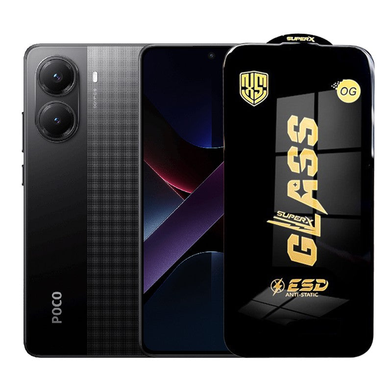 Folie de Protectie pentru Xiaomi Poco X7 Pro, Flippy, Sticla Securizata ESD, Margini Negre, Rezistenta la Zgirieturi, Antistatica, 0.35 mm, Transparenta - vivimall.ro