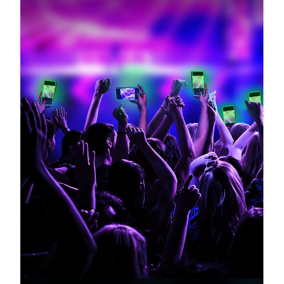 Folie sticlă Vivimall Luminous iPhone 15 strălucind în întuneric, efect fosforescent neon