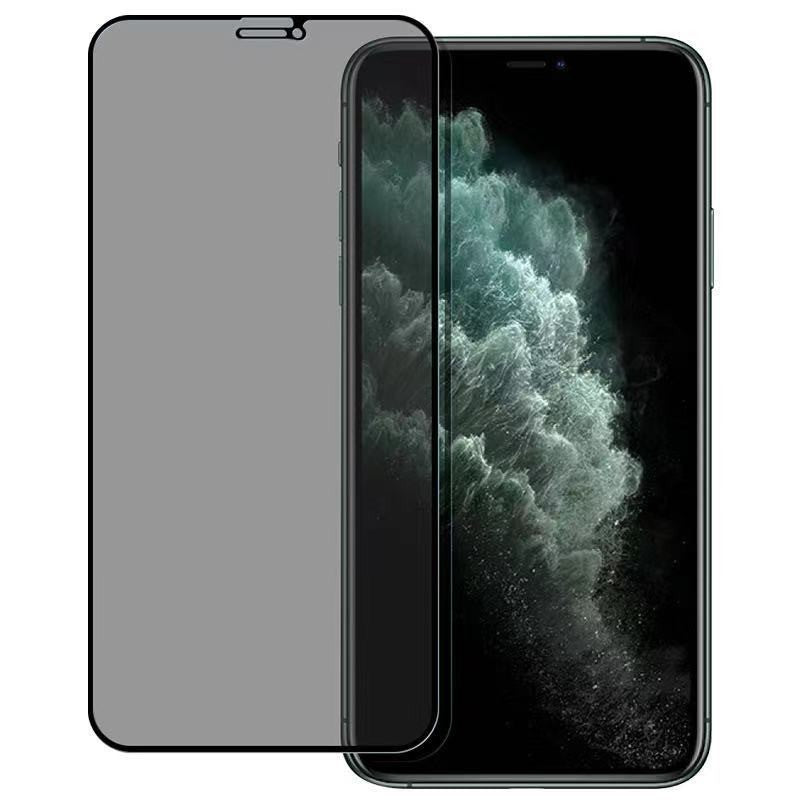 Pachet complet folie sticlă securizată Vivimall Privacy Diamond pentru iPhone 15 Pro, negru