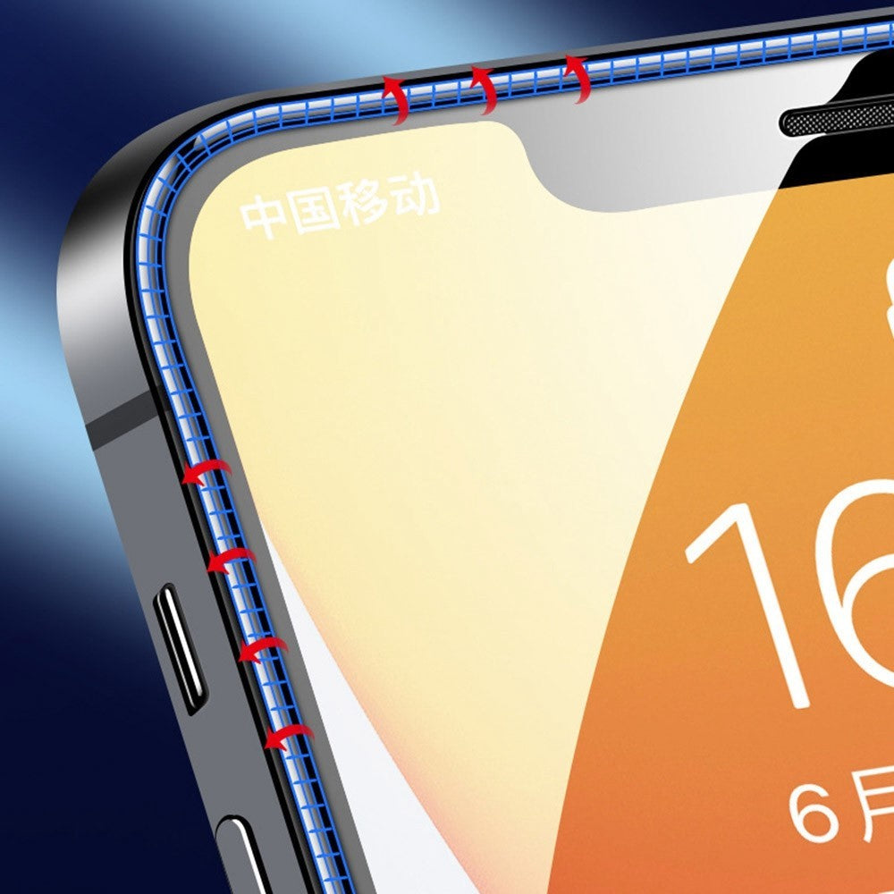 Folie sticlă ESD anti-statică iPhone 13 Pro, protecție completă la șocuri, negru