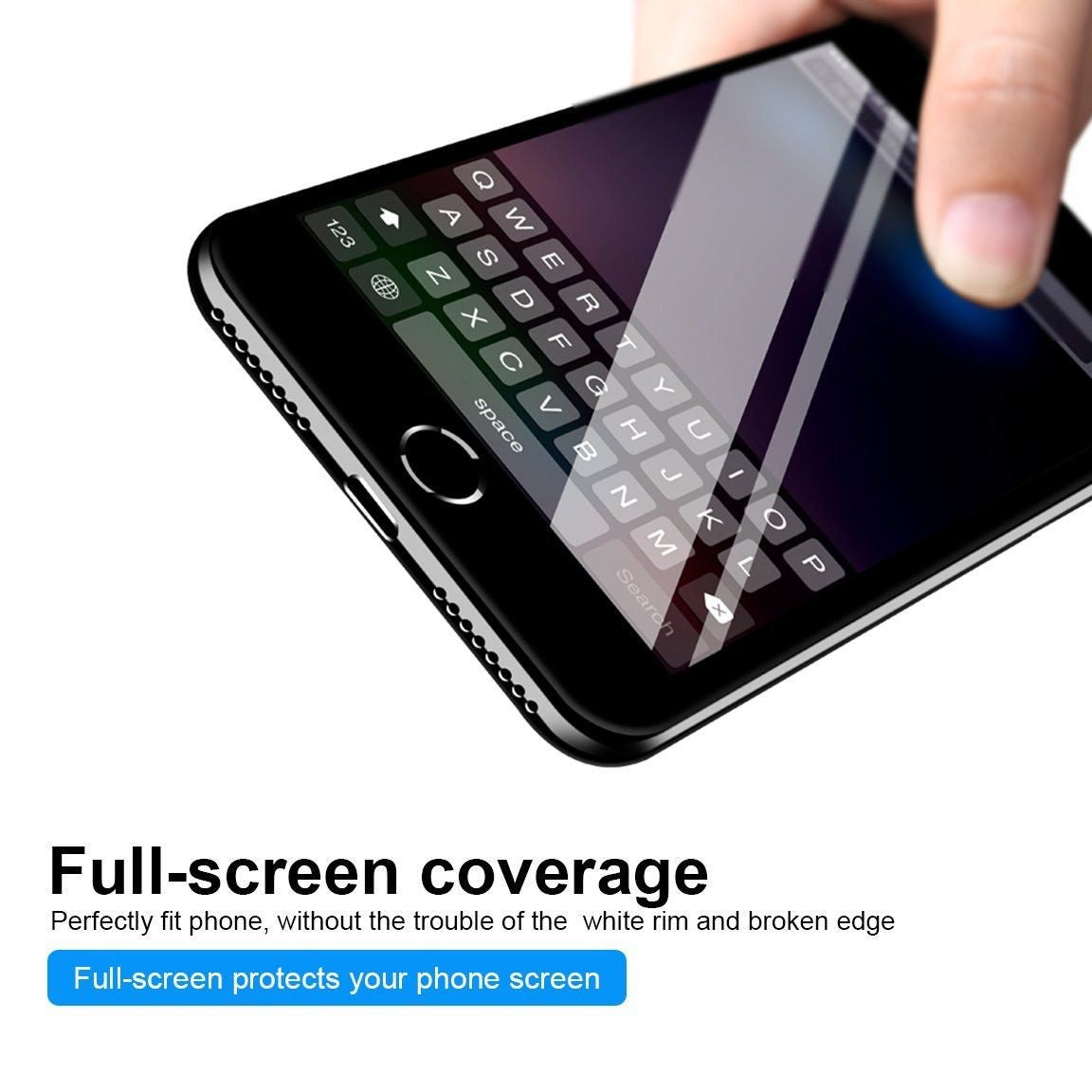 Folie Sticla Apple iPhone 8 Plus 5D Negru - vivimall.ro