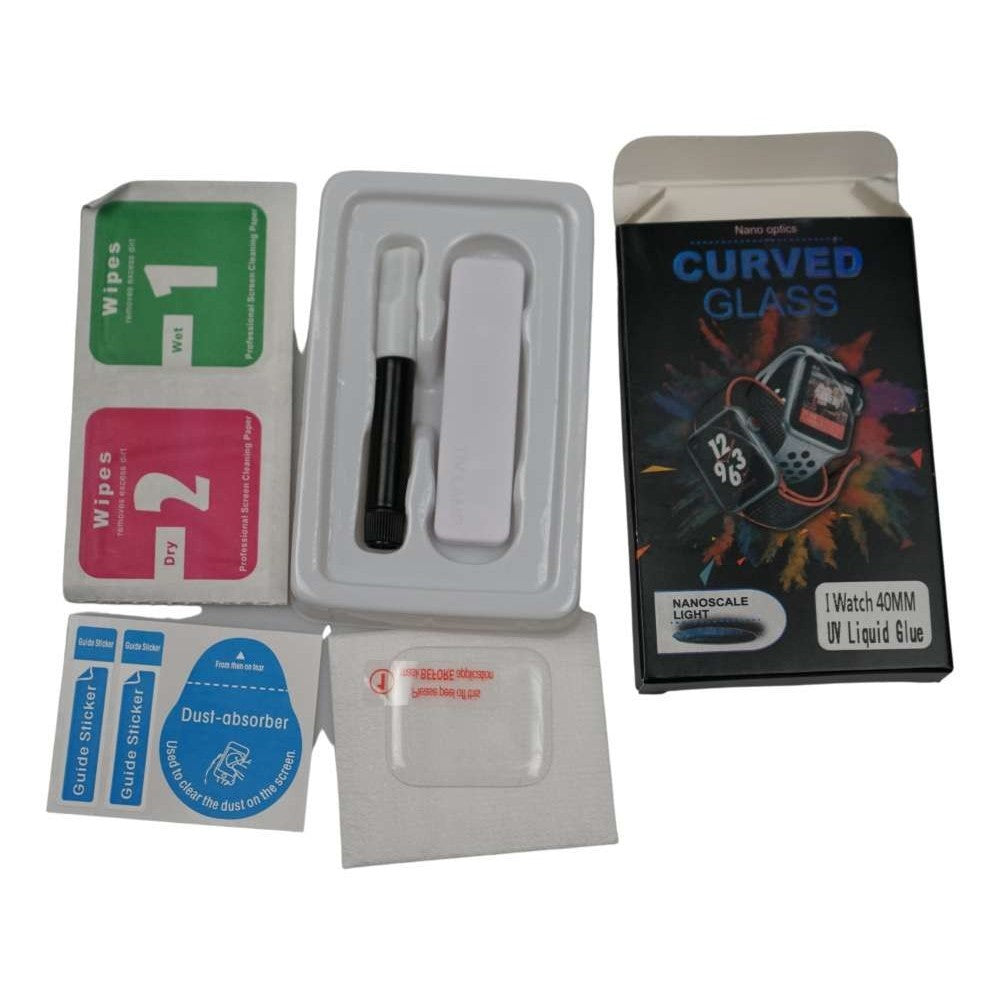 Folie Sticla Flippy pentru Apple Watch Series 2/3 38 mm UV Nano Water Transparent - vivimall.ro