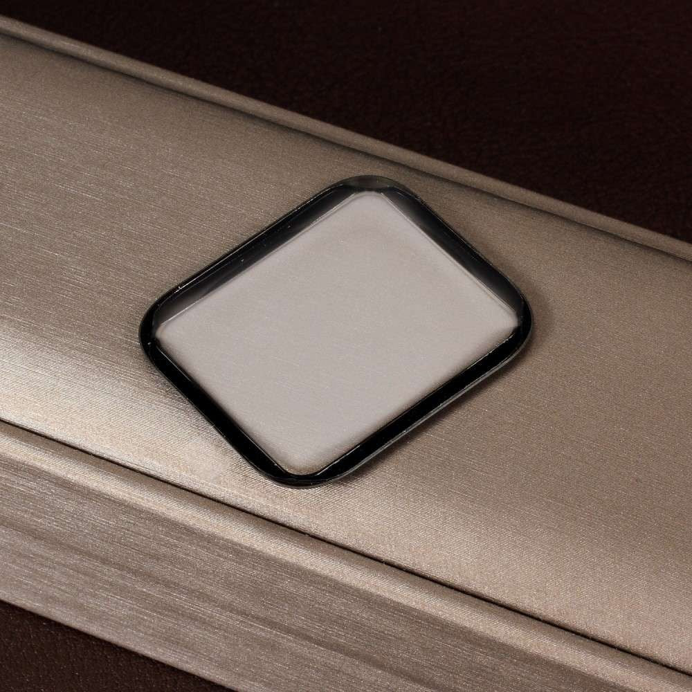 Folie Sticla Apple Watch Series 2/3 42 mm adeziv pe margine Negru - vivimall.ro