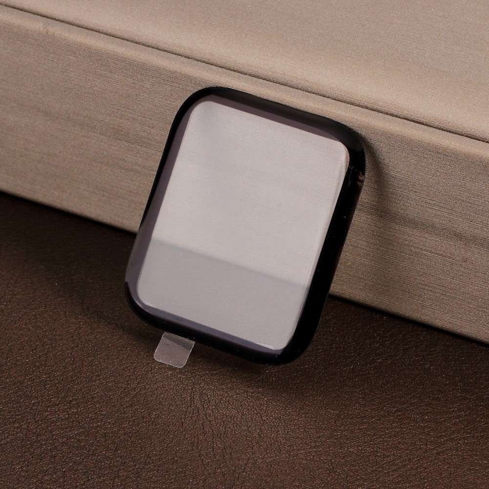 Folie Sticla pentru Apple Watch Series 2/3 38 mm adeziv pe margine Negru - vivimall.ro
