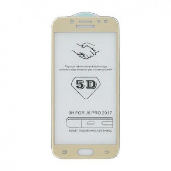 Folie Sticla Samsung Galaxy J5 2017 4D/5D Auriu - vivimall.ro