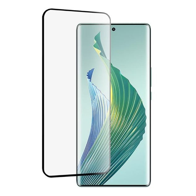 Folie sticlă securizată Full Glue pentru Huawei Nova 11i 4G, vedere frontală, margini negre curbate