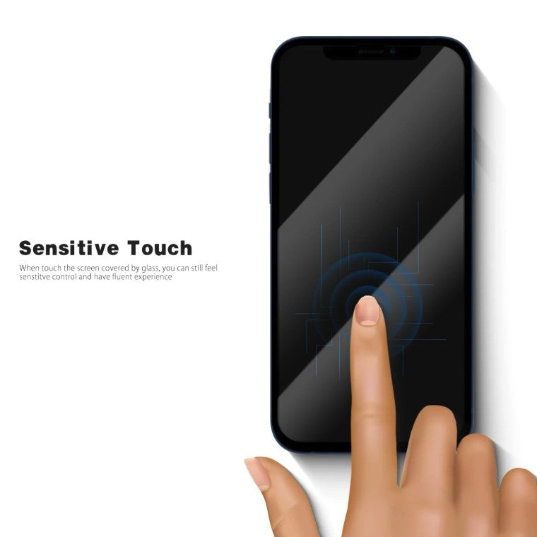 Aplicare folie sticlă securizată Super HD Glass pe iPhone 16 Pro, perspectivă laterală