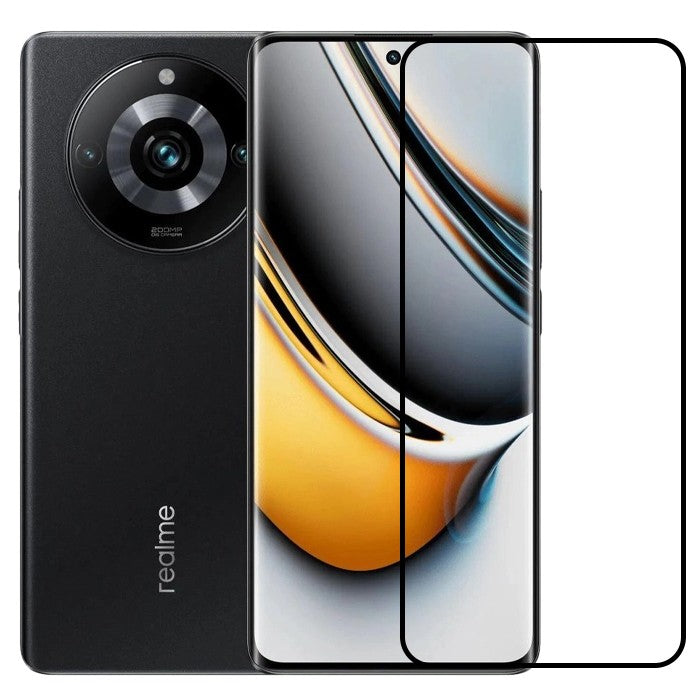 Folie Sticla Securizata, Vivimall, Compatibila cu Realme 11 Pro+, Full Glue, Margini Negre, Transparent - vivimall.ro