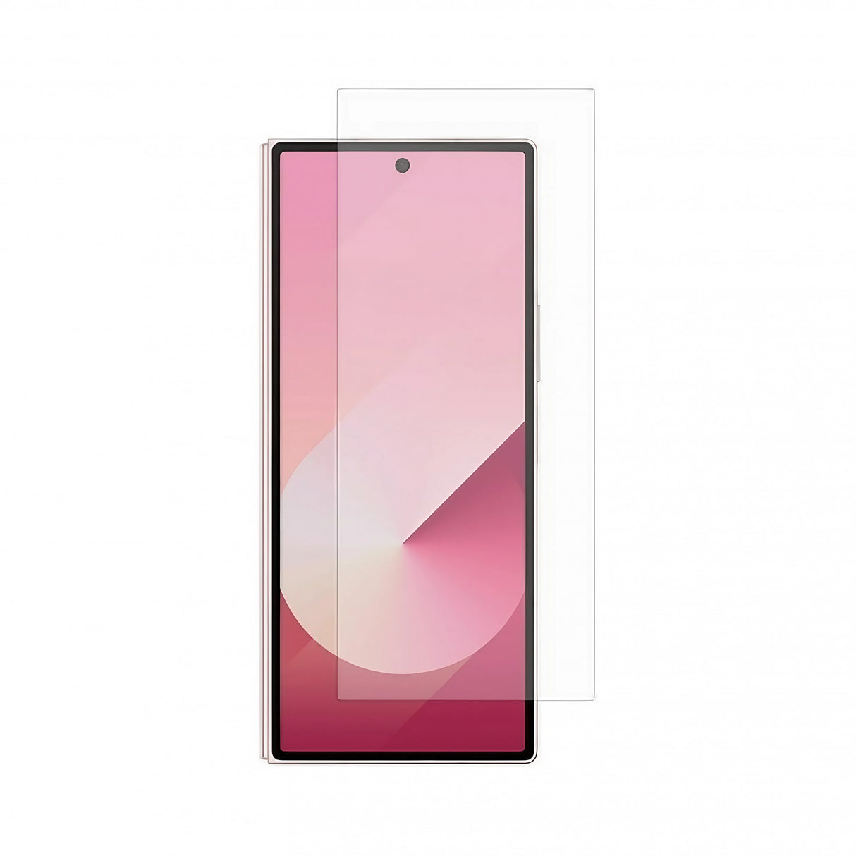 Folie sticlă securizată Samsung Galaxy Z Fold5, transparentă 2.5D, vedere frontală aplicată pe ecran