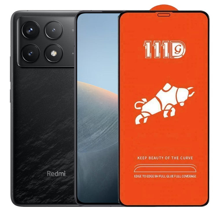 Folie Sticla Securizata pentru Xiaomi Redmi K70 Pro, Flippy, Sticla de Protectie Compatibila cu Xiaomi Redmi K70 Pro, Full Cover 111D, HD, Margini Negre, Transparenta - vivimall.ro