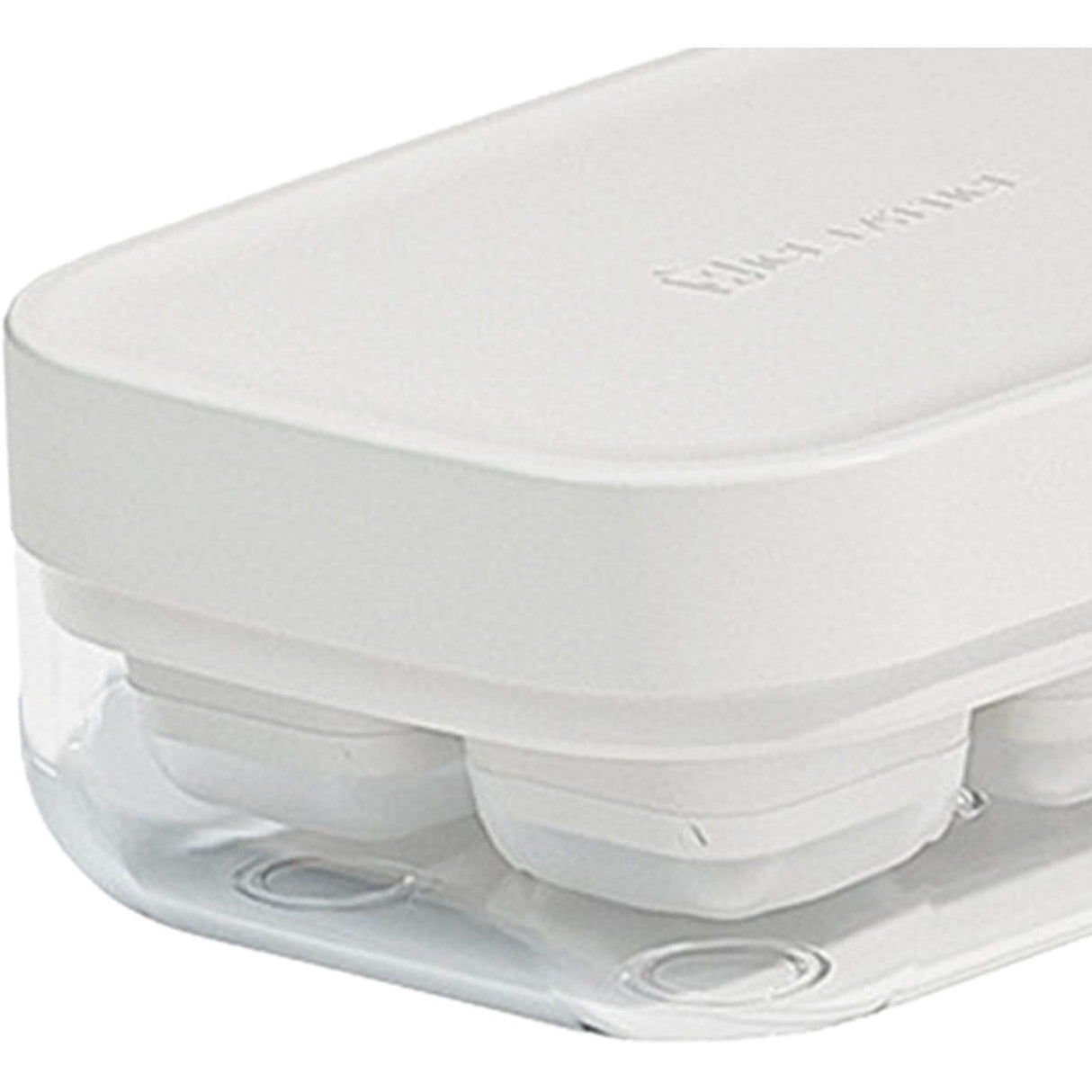 Forma pentru gheata cu presa Vivimall, din silicon alimentar, 6 cuburi, caserola pentru depozitare, usor de folosit si curatat, 10.5 x 7.5 x 4.1 cm, alb - vivimall.ro