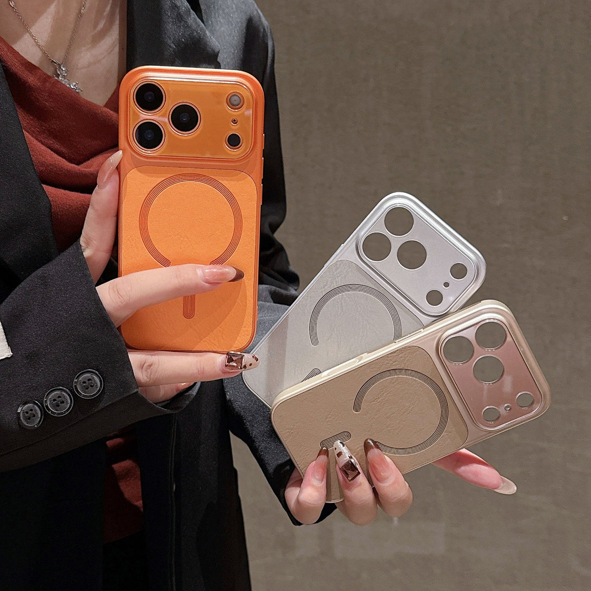 Carcasa Magnetica Mata, Vivimall, pentru iPhone 17, Argintiu - vivimall.ro