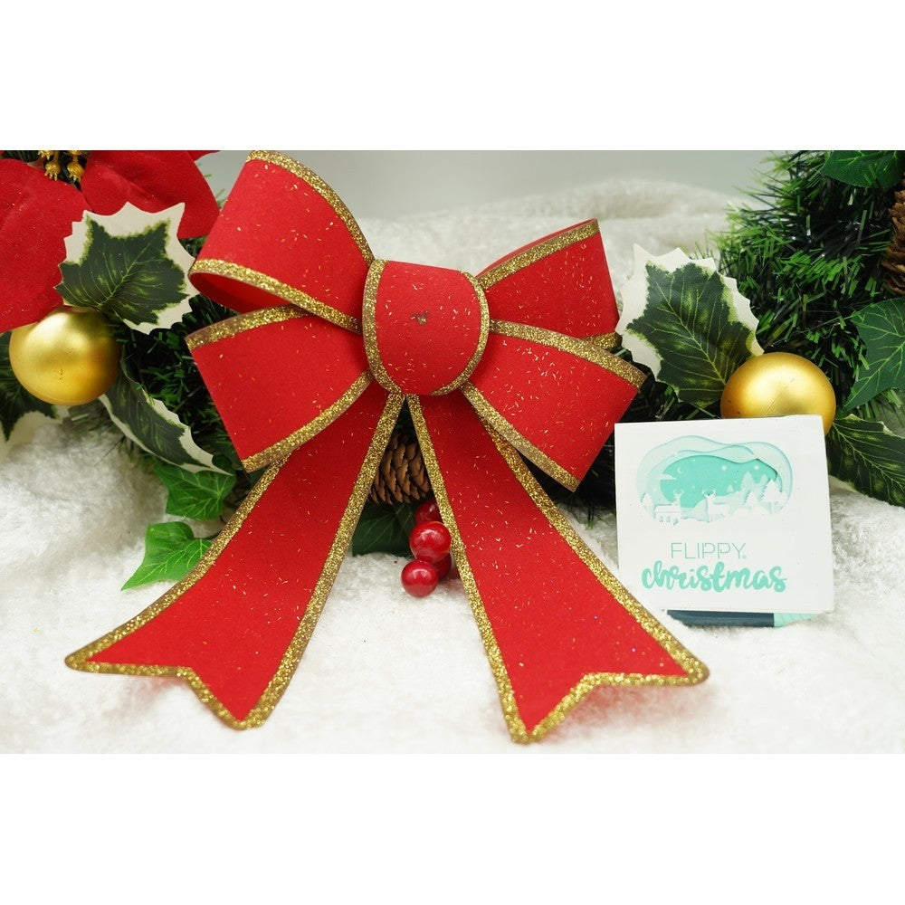 Funda pentru brad, Rosie, cu margini aurii, 15 x 23 cm, PVC, Flippy - vivimall.ro