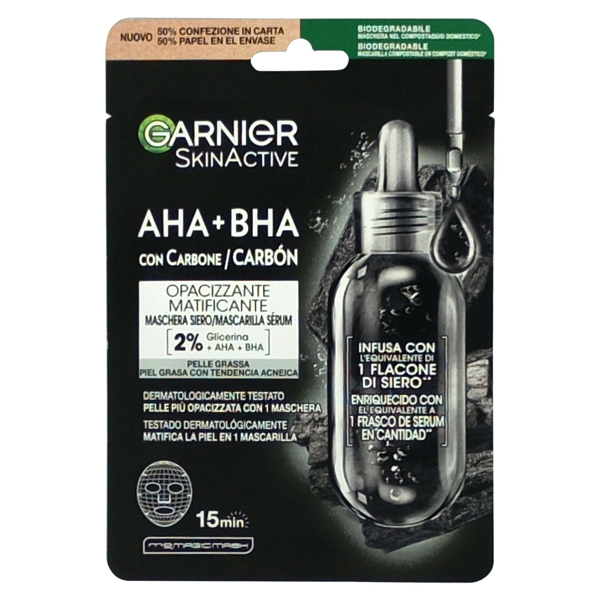 Garnier Masca Fata Servetel 28 g Carbune