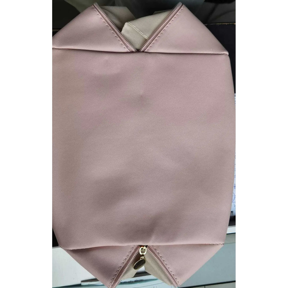 Geanta de Calatorie Flippy, Pentru Cosmetice, Portabila, Impermeabila, din Piele Ecologica, Compartimente Multiple, cu Fermoar, 23 x 11.5 x 10.5 cm, Roz, Resigilat