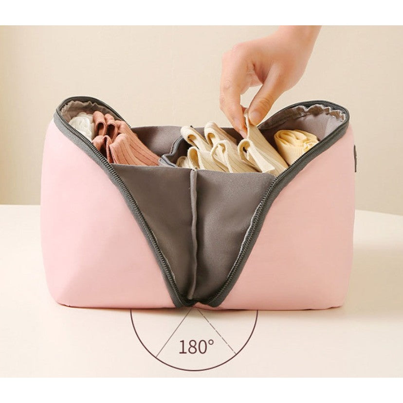 Geanta De Depozitare, Vivimall 3 In 1, Portabila, Pentru Lenjerie, Sutiene Si Sosete, Multi-Functionala, Pentru Bagaj, Calatorii Si Afaceri, 23 x 13 x 13, Roz - vivimall.ro
