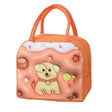 Geanta Frigorifica, Cu Desene Animate 3D, Portabila Pentru Copii, De Pranz, Din Panza Oxford, 23X13X19 Cm, Model Catelus, Maro - vivimall.ro