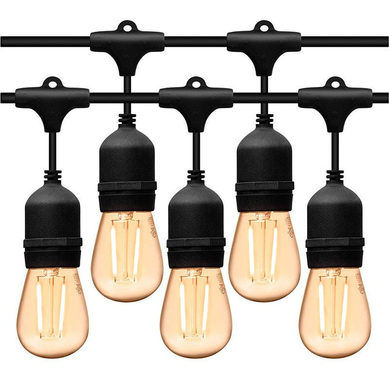 Ghirlandă Vivimall 10 LED-uri Bulb aprinsă pe pergolă exterioară, lumină caldă relaxantă