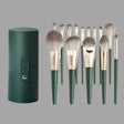 Set 14 Pensule Machiaj cu Suport, Verde | GlamBrush - vivimall.ro