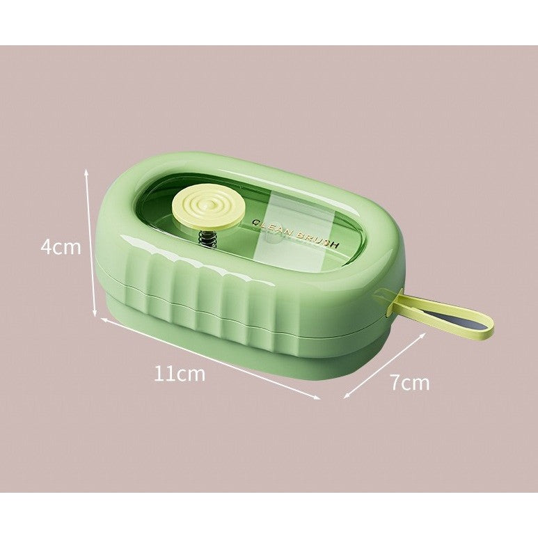 Perie de Spalat Haine, Vivimall, cu Dispenser pentru Detergent, 4 Perii de Curatare, din ABS + PS, Verde - vivimall.ro