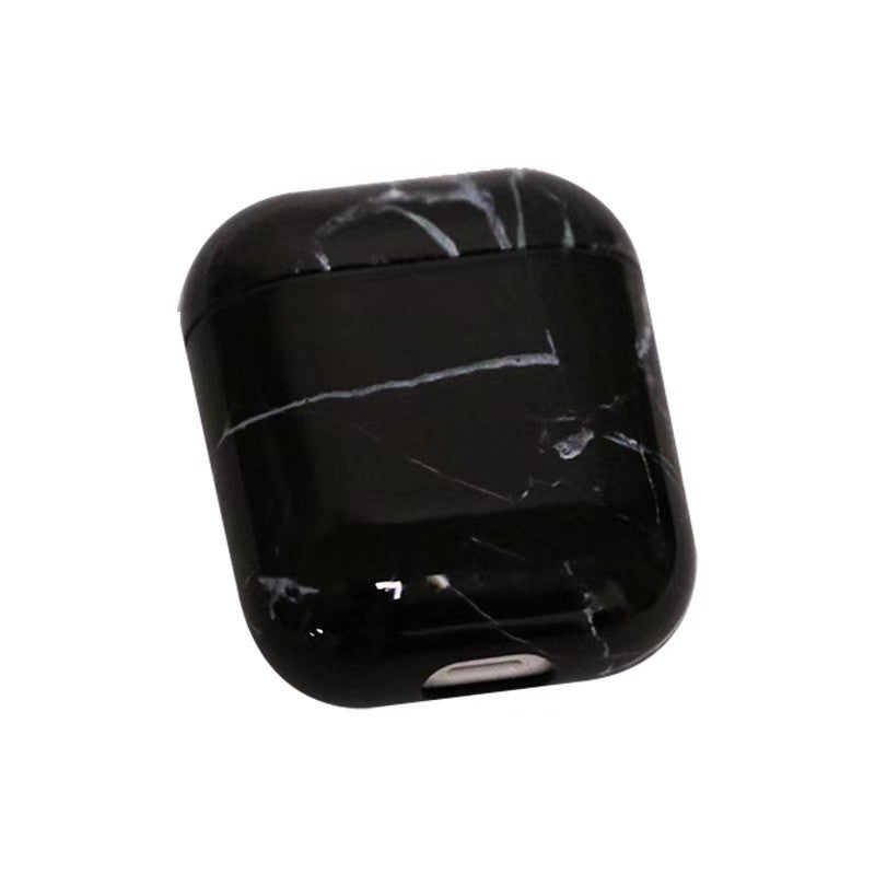 Husa AirPods cu Inel Prindere Marble Negru - vivimall.ro