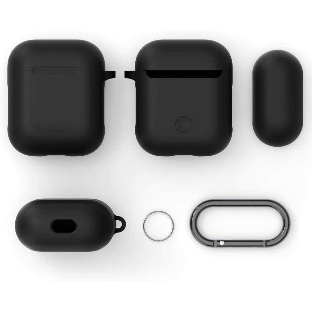 Husa AirPods cu Inel Prindere Negru - vivimall.ro