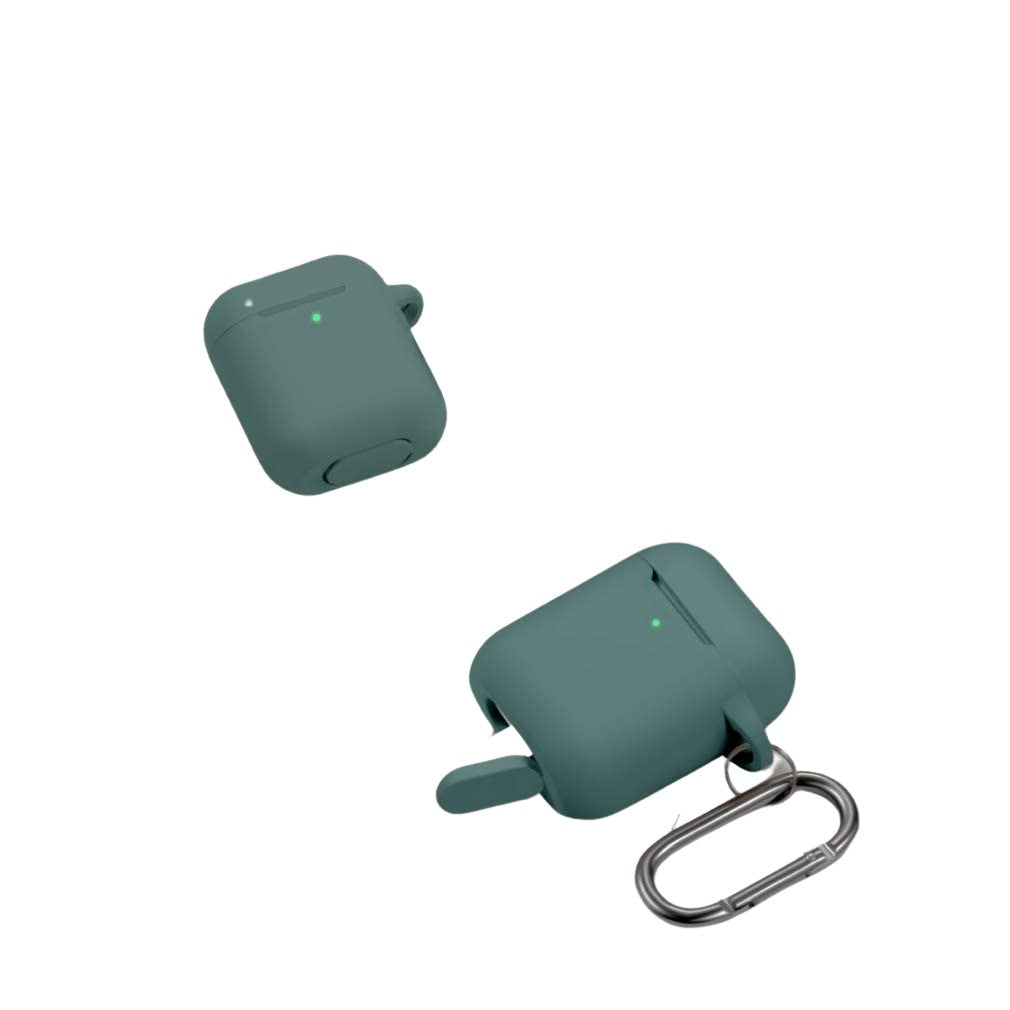 Husa AirPods cu Inel Prindere Verde Inchis - vivimall.ro