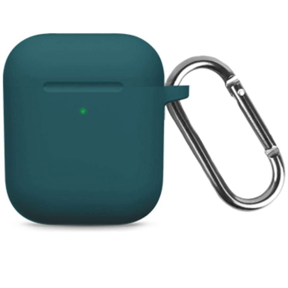 Husa AirPods cu Inel Prindere Verde Inchis - vivimall.ro